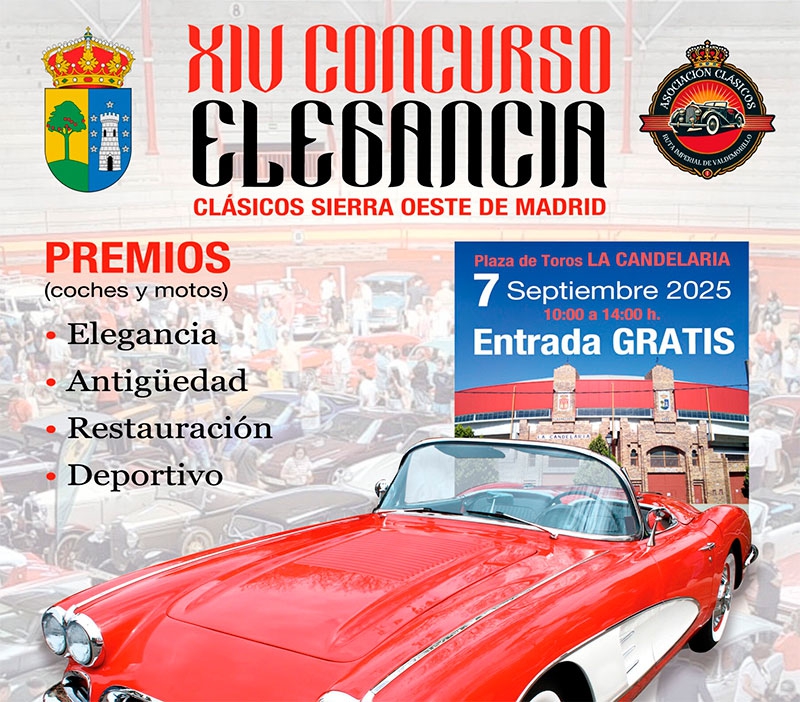 Valdemorillo | XIV Concentración Clásicos Sierra Oeste de Madrid, el 7 de septiembre en la Plaza de Toros